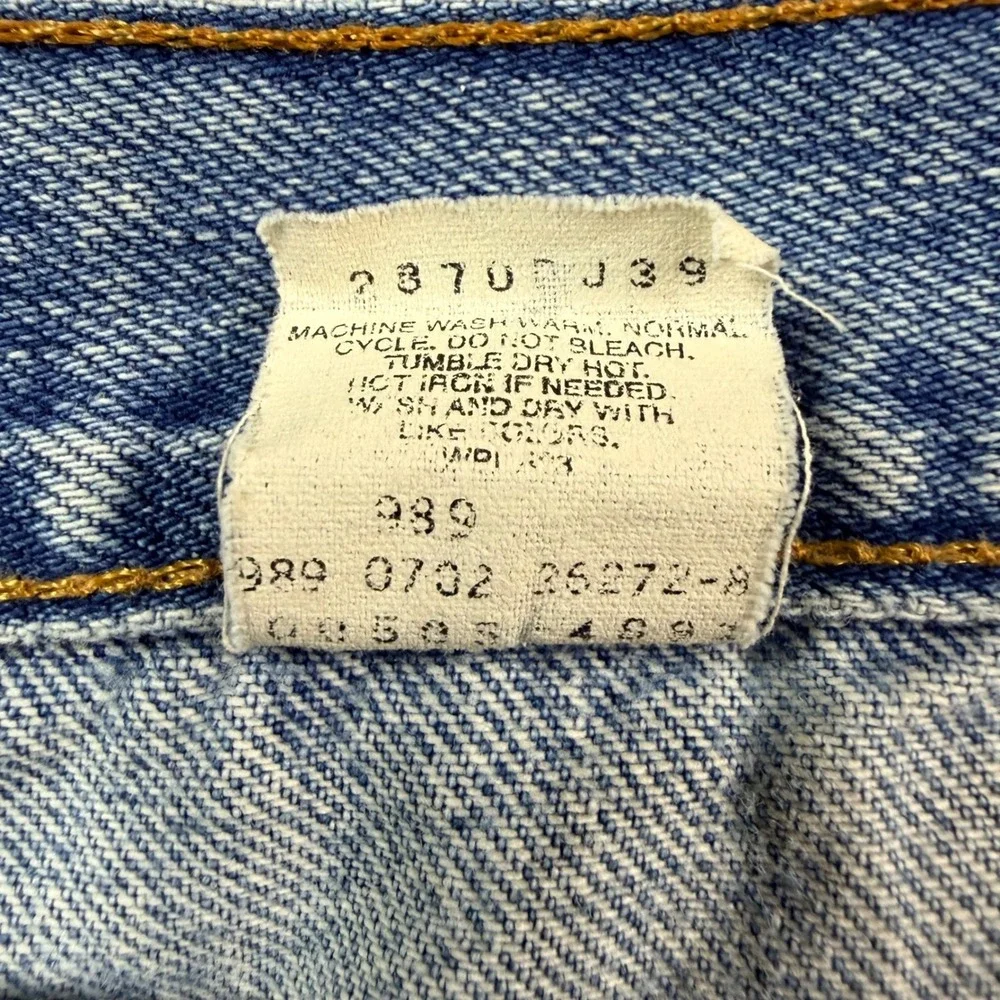 Levis 505 Mens Regular Fit Straight Leg Jeans Light Wash Blue 33x30 Denim Hemmed